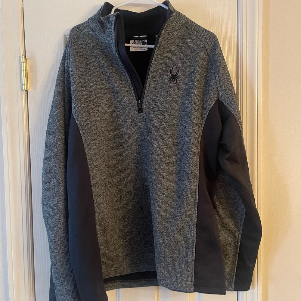 Men’s Gray / Black XL Spyder Half Zip Jacket